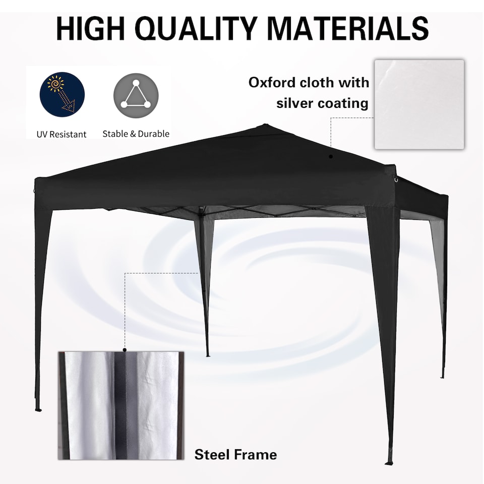 image 1 of MCC Direct Gazebo 3x3 Pop up Black | Black | Black