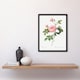 image 2 of Pierre Joseph Redoute Framed Wall Art Boursault Rose Vintage Floral Home Décor