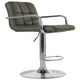 image 1 of Interiors by Premier Grey Velvet Bar Chair, Comfortable Seating Breakfast Bar Chair, Footrest Living Bar Chair Kitchen