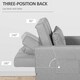 image 5 of HOMCOM Pull Out Chair Bed, Sleeper Chair with Pillow Light Grey
