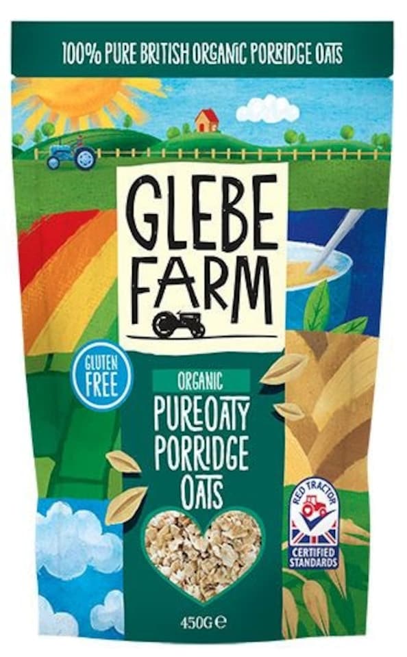 Glebe Farm Organic Porridge Oats 450g x 6 | Multi