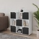 image 2 of 9-Cube Shelving Unit With Geo Doors - Square | White | White & Black | 1