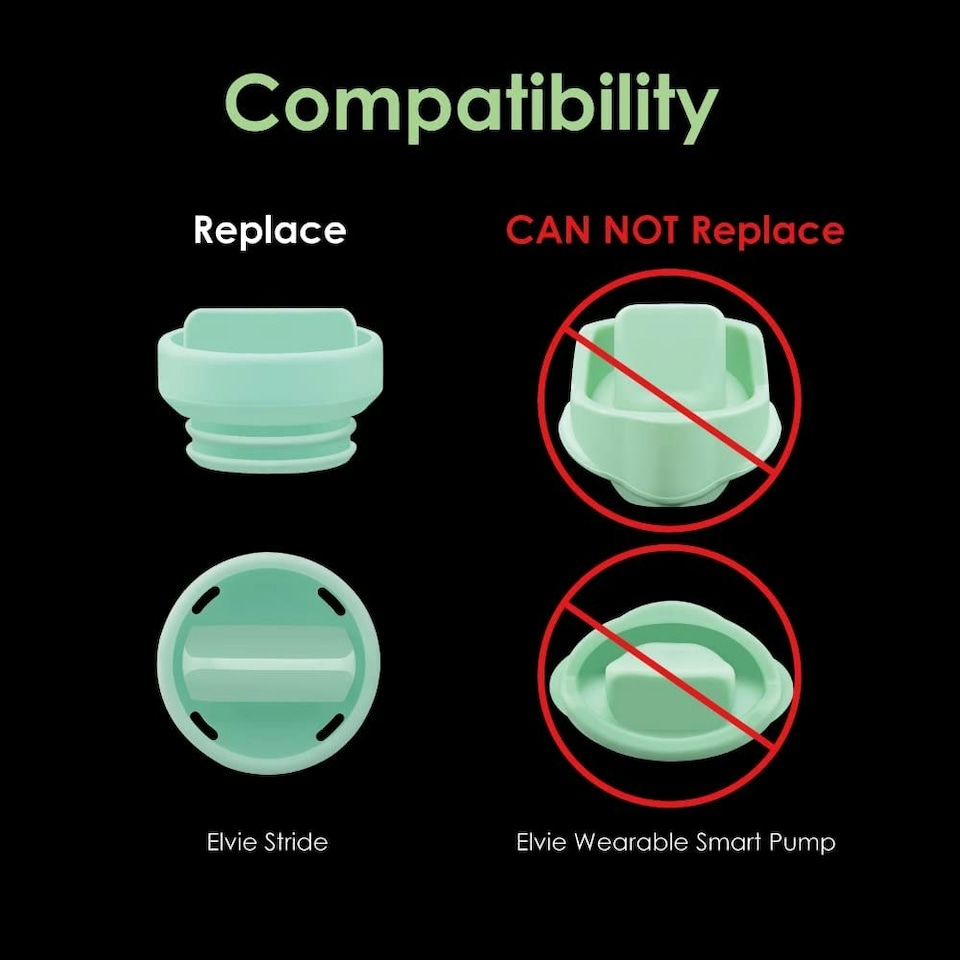 image 1 of Duckbill Valve Compatible with Elvie Stride Pump; 4pc/pk