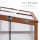 image 4 of Outsunny Square Wooden Outdoor Greenhouse for Plants PC Board 100 x 65 x 40cm
