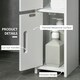 image 5 of kleankin Freestanding Bathroom Cabinet w/ Open Shelves 3 Cupboards