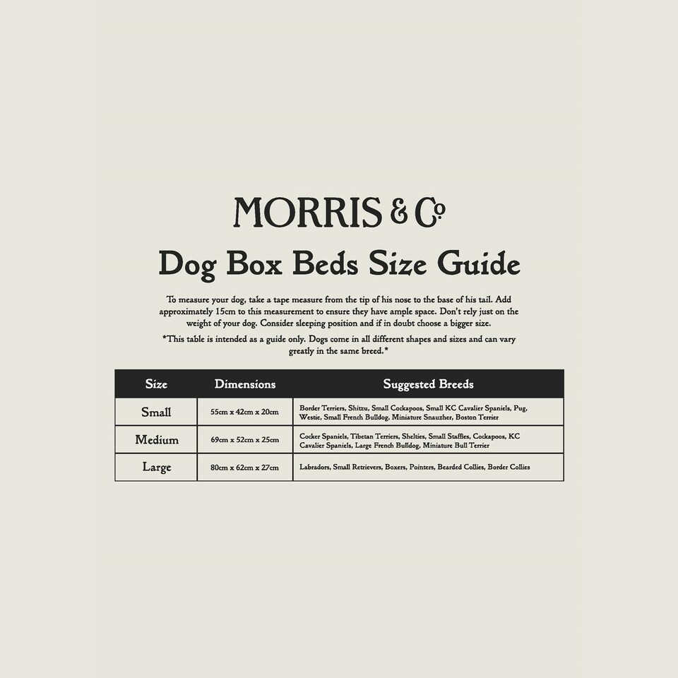 image 1 of Morris & Co Willow Boughs Print Square Box Dog Bed - Large | Green | L | 1