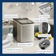 image 4 of HOMCOM Ice Maker Machine Countertop, 9 Ice Cubes in 8 Mins, 12KG in 24Hrs, Self-Cleaning Portable Ice Cube Maker w Adjustable Ice Size, Ice Scoop, Basket, Stainless Steel, No Plumbing Required, Black