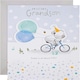 image 1 of Cute Die Cut Illustrated Design Grandson Birthday Card