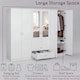 image 4 of Vida Designs Riano 6 Door 3 Drawer XX-Large Mirrored Wardrobe, White