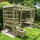 image 2 of The Riviera Seated Pergola, Corner Arbour Seat - L210 x W335 x H205 cm - Assembly Included - Set of Waterproof Cushions Included