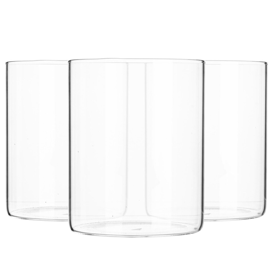 image 1 of Argon Tableware Glass Storage Jars - No Lid - 750ml - Kitchen Utensils Pot Bathroom Storage Open Container Glass Jar - Set of 6