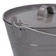 image 5 of Coal Bucket & Lid Grey Metal Ash Tidy Bin Coal Carrier Fire Log Burner Kindling