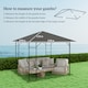 image 5 of Outsunny 3 x 3(m) Gazebo Canopy Replacement Cover with Drain Holes, Grey