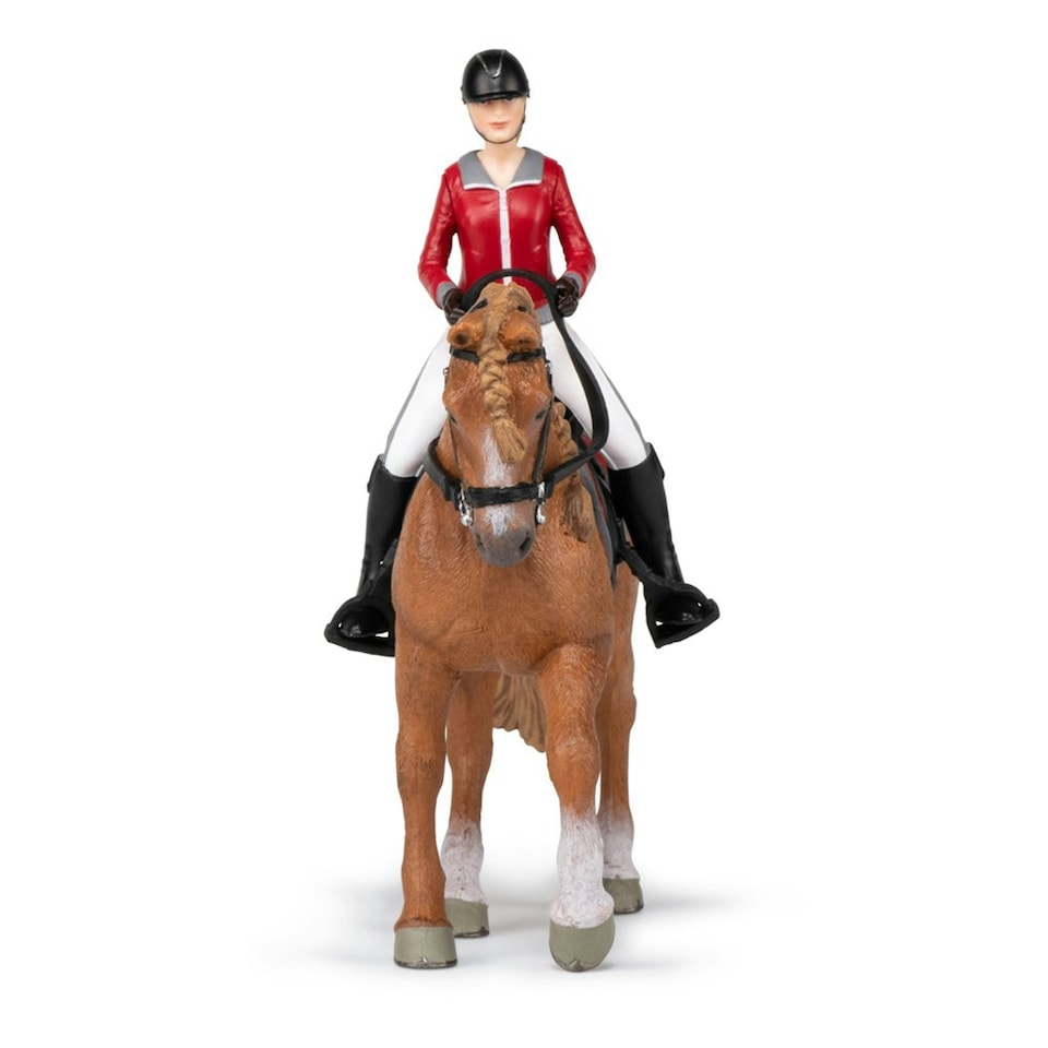 image 1 of PAPO Horses and Ponies Walking Horse and Horsewoman Toy Figure