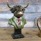 image 6 of Gifts Direct 2 U Gold Highland Cow Bust Ornament Gold