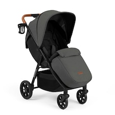 Stomp Stride Max Stroller - from Birth to 22kg, Extra-Large Seat, Multi-Terrain Wheels, Raincover, Footwarmer, Cupholder & UPF 50+ Hood (Charcoal Grey)