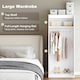 image 4 of HOMCOM High Gloss 3 Trio Wardrobe Set Drawers Bedroom Furniture Chest Bedside | White | One Size | 3