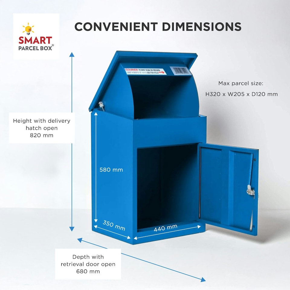 image 1 of SMART PARCEL BOX® Medium Front Access | Blue | 1
