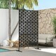 image 6 of Outsunny 6.5FT Metal Outdoor Privacy Screen Panel w/ Stand, Grid Style 