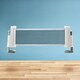 image 2 of Decathlon Table Tennis Set with Posts, Adjustable Rollnet, 2 Bats and 2 Balls - White/Grey