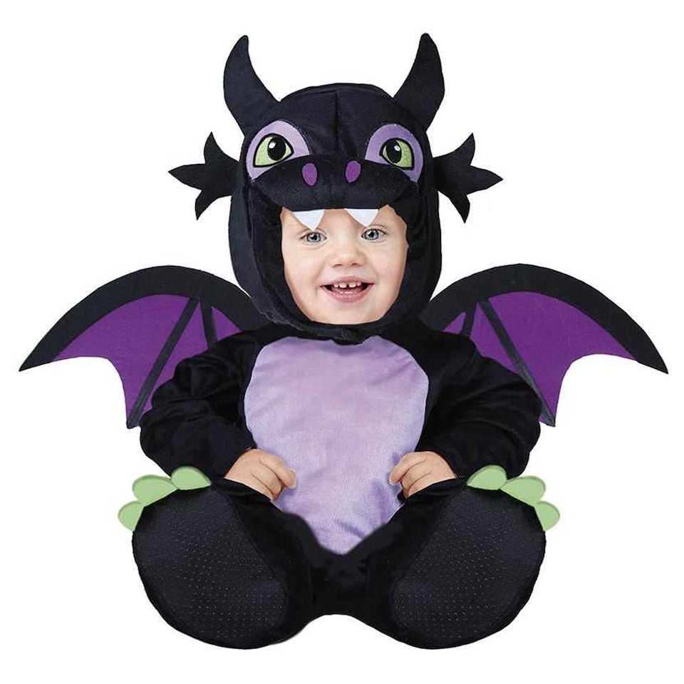 image 1 of Fiestas Guirca Baby Dragon Costume Set | Black | Black/Lilac | 18-24 mths | 1