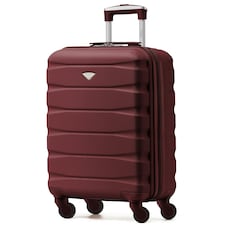 Flight Knight 55x40x23cm Cabin Bag, Suitcase for Lufthansa & Over 30 Airlines Including British Airways, EasyJet - Lightweight 4 Wheel Carry On Suitcase | Red | Burgundy | Cabin Bag