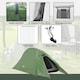 image 7 of Outsunny Double Layer Camping Tent for 1-2 Man, 2000mm Waterproof, Green