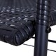 image 7 of Outsunny 2 Seater PE Rattan Glider Bench, Outdoor Loveseat Chair with Steel Frame, Porch Rocking Glider for 2 Person with Armchair, High Back, Black