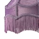 image 3 of Traditional Victorian Empire Lampshade in Soft Lilac Velvet with Tassels | Purple | 12"