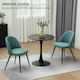image 6 of HOMCOM Set of 2 Dining Chairs with Shell Backrest and Padded Seat Green