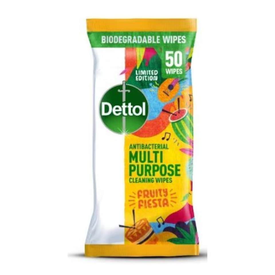 Dettol Fruity Fiesta Antibac Multipurpose Wipes 50 Pack