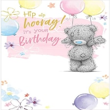 Me To You Bear Hip Hip Hooray Birthday Card