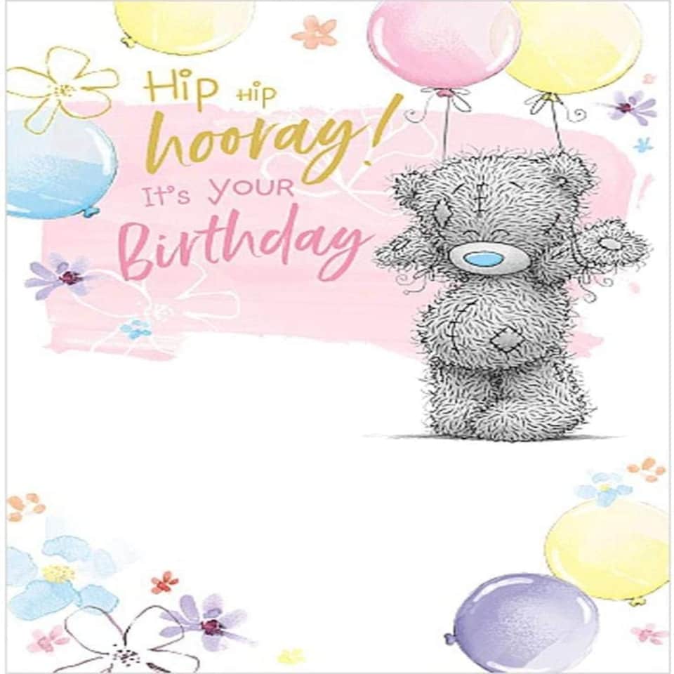 image 1 of Me To You Bear Hip Hip Hooray Birthday Card