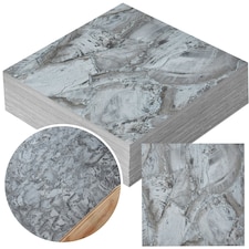 NOVECRAFTO Vinyl Floor Tiles Self Adhesive – 12x12in Peel and Stick Flooring for Kitchen, Bathroom & Living Room – Charcoal Marble Flow Design | Grey | 4.65 sqm