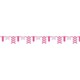 image 1 of Unique Party Paper Polka Dot and Chevron Bunting - Pink/White - 12ft