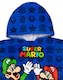 image 2 of Super Mario Kids Towel Poncho | Blue Mario Brothers Game Hooded Bath Towel For Boys | Luigi & Mario With Graphic All Over Print Beach Robe | Cosy Bathing Merchandise Gift for Children & Teens