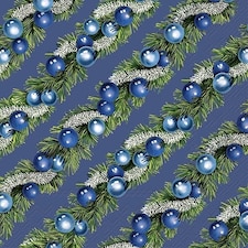 IHR Lunch Napkins Christmas Garland Blue 33cm 3ply 20 Pack