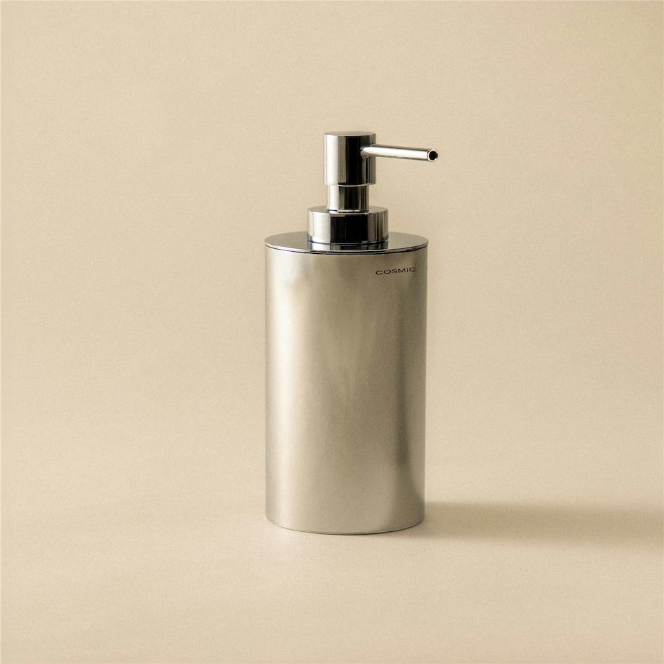 image 1 of Cosmic Free Standing Soap Dispenser with Durable Metal for Bathroom, Silver