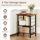 image 5 of COSTWAY 2PCS End Table Height Adjustable 3-Tier Side Table Brown