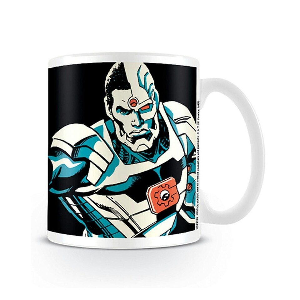 Justice League Official Cyborg Mug - White/Black - One Size