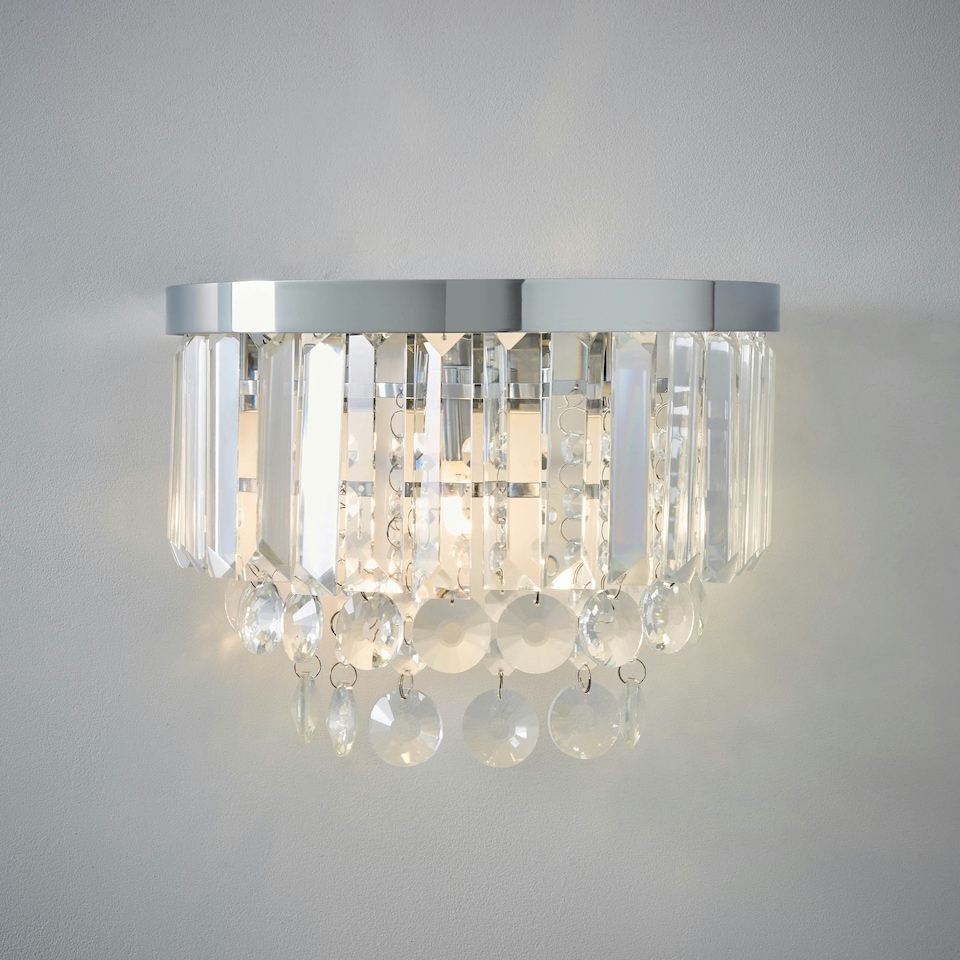 image 1 of BHS Paladina 2 Light Wall Light, Silver
