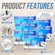 image 2 of Wet Floor Cleaning Wipes (Pack of 20) Wood & Tile Floor Streak-Free Wet Mop Cloths Compatible with Most Brands