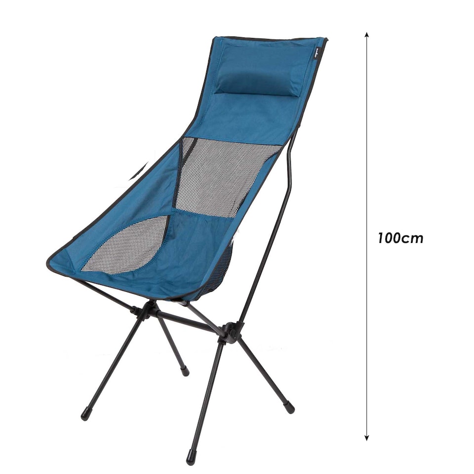 image 1 of PMS Summit High-Back Folding Camping Chairs 2-Pack, Indigo Blue