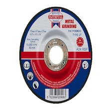 Faithfull Depressed Centre Metal Grinding Disc 115 X 6.5 X 22.23Mm