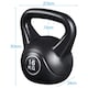 image 3 of Yaheetech 16kg HDPE Coated Kettlebell with Ergonomic Handle | Black | 16