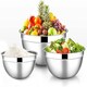 image 4 of Professional Stainless Steel German Mixing Bowls Set of 3