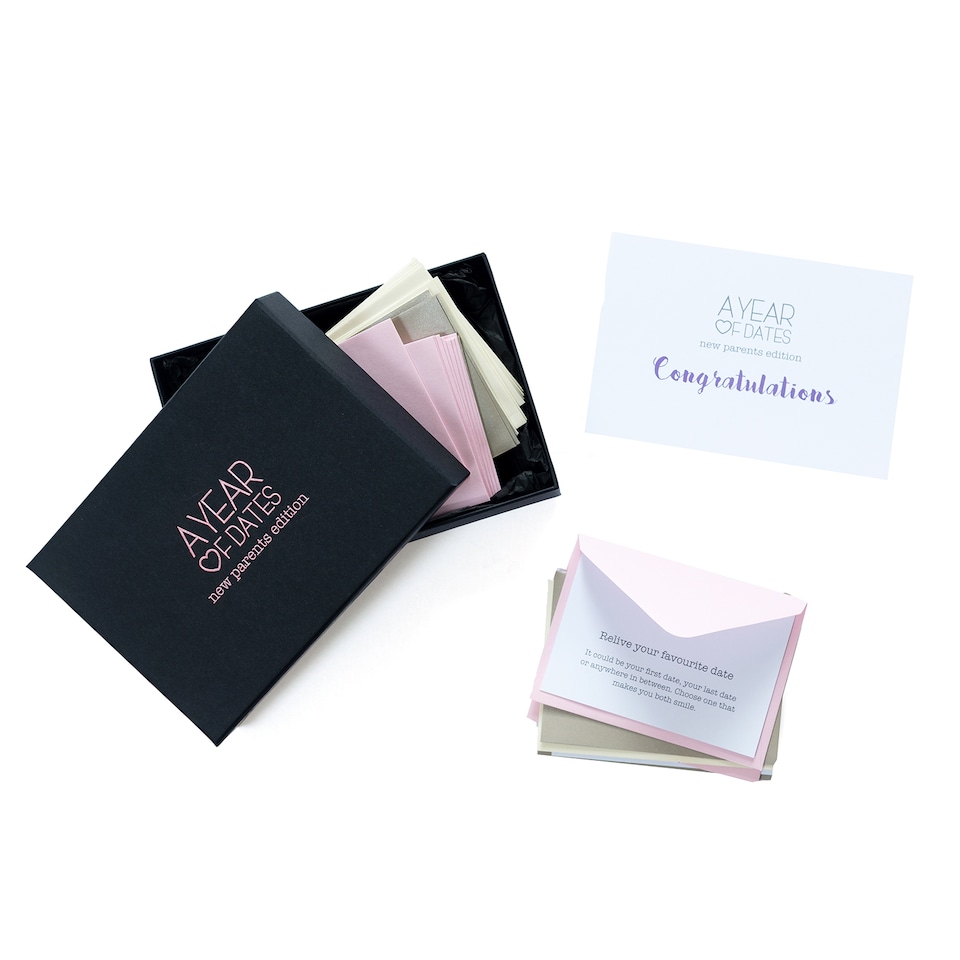 image 1 of New Parents Year of Dates Gift Box | Pink