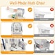 image 8 of COSTWAY Folding Baby High Chair Convertible High Chair Navy