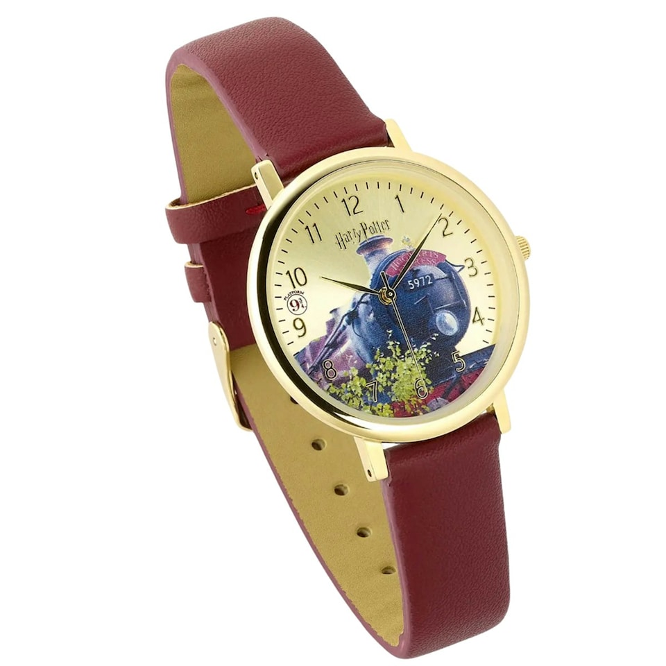 image 1 of Harry Potter Unisex Adult Hogwarts Express Analogue Watch - Burgundy/Gold - One Size