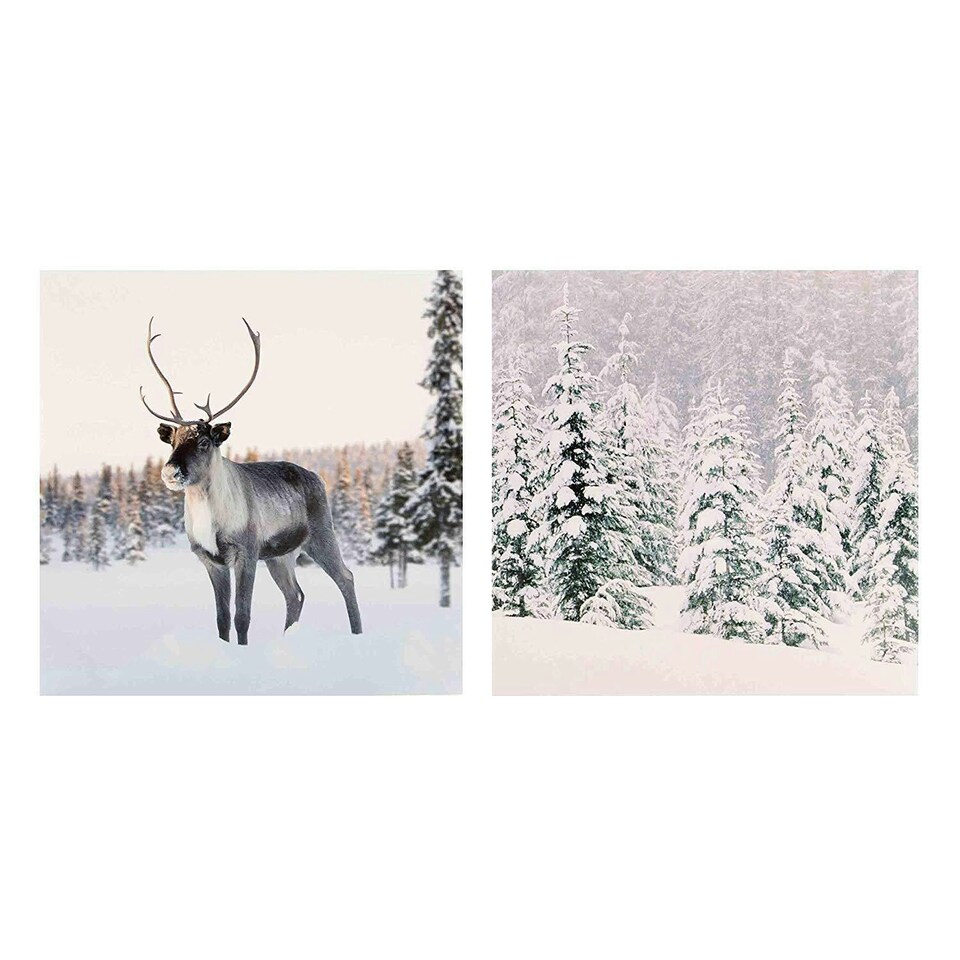 image 1 of Hallmark 25499887 Gallery Christmas Card Pack"Snowy Scenes" - 10 Cards, 2 Designs